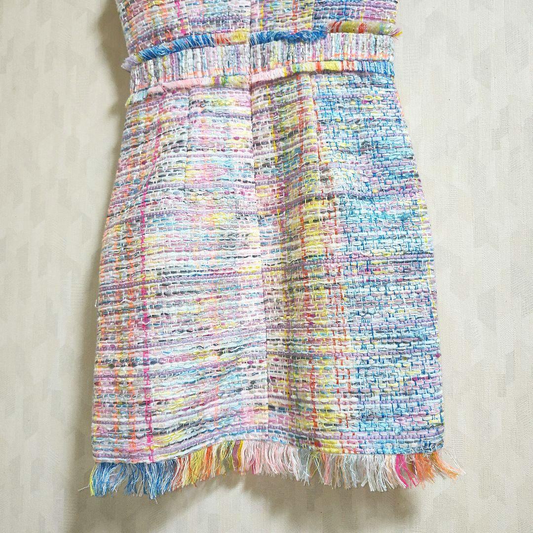 ⭐NA☆⭐エミリアウィズ　ミニワンピース　ツイードノースリーブドレス 　M