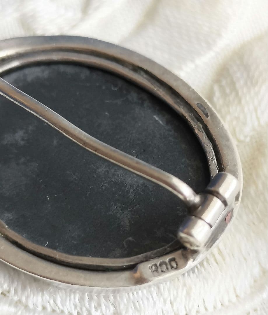 Pietra Dura フローレンスモザイクブローチ インレイアンティーク800