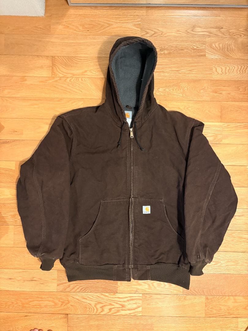 Carhartt ブラウン フード付きパーカー