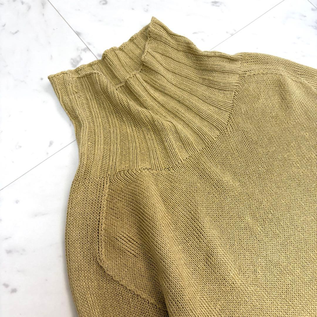 美品 マーガレットハウエル リネンコットンハイネックニット スコットランド製 Ⅱ