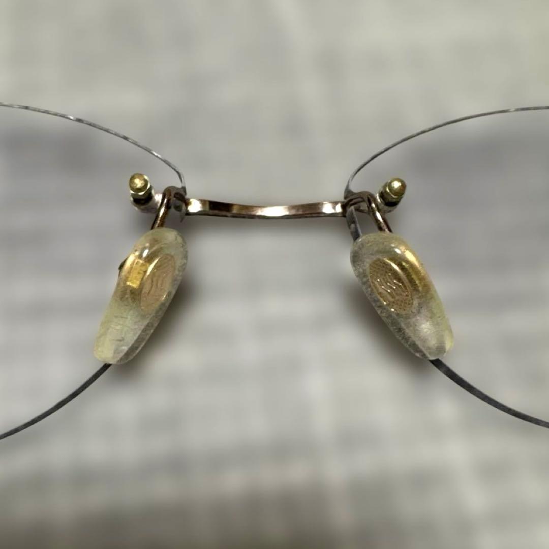 BVLGARIブルガリゴールドメタルフレームクリアレンズサングラス　レディース