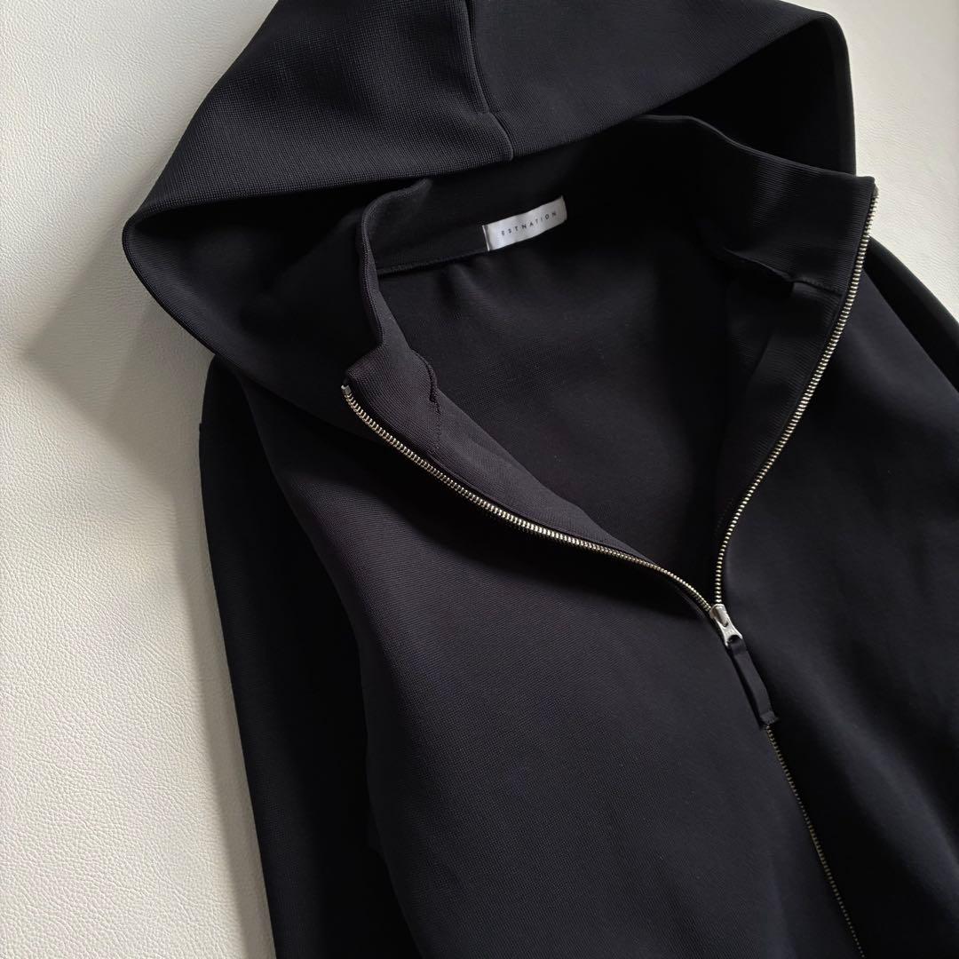 ◆美品◆3.6万◆エストネーション◆ミラノリブフーディーブルゾン◆パーカー◆L