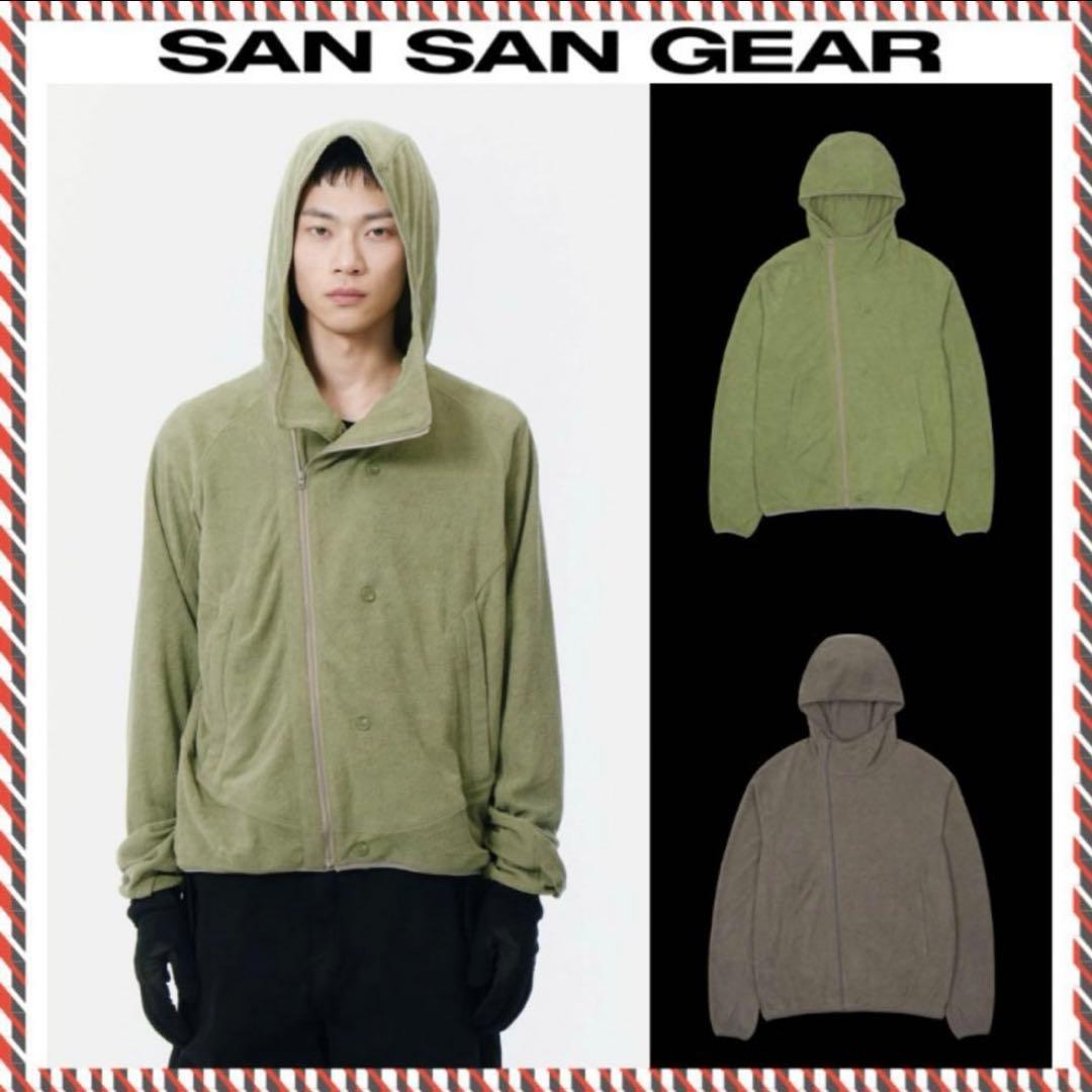 ジャケット・アウター sansangear BUTTON FLEECE JACKET [GREEN]