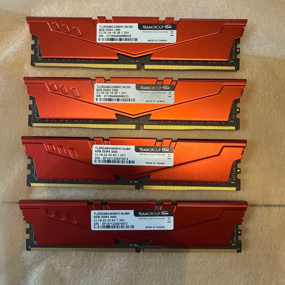 TEAMGROUP VulcanZ DDR4 3600MHz 32GBセット