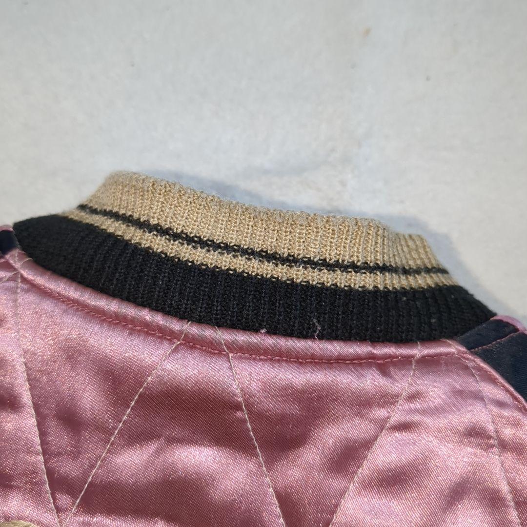 テーラー東洋 スカジャン 別珍 虎 鷹 希少 Lサイズ ブラック リバーシブル