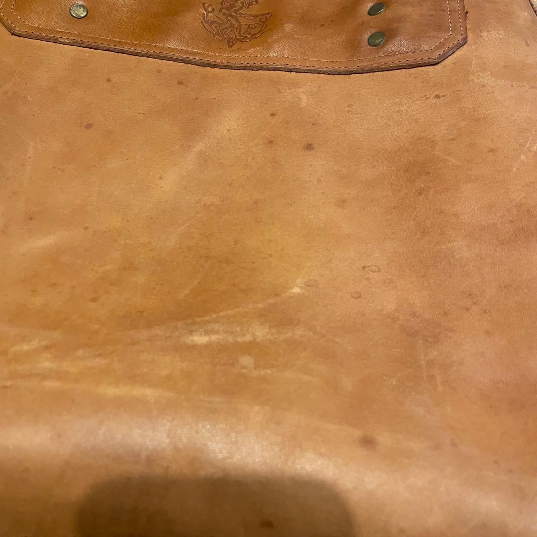 80s〜　GOKEYS ゴーキーズ レザー トートバッグ 大容量 ブラウン