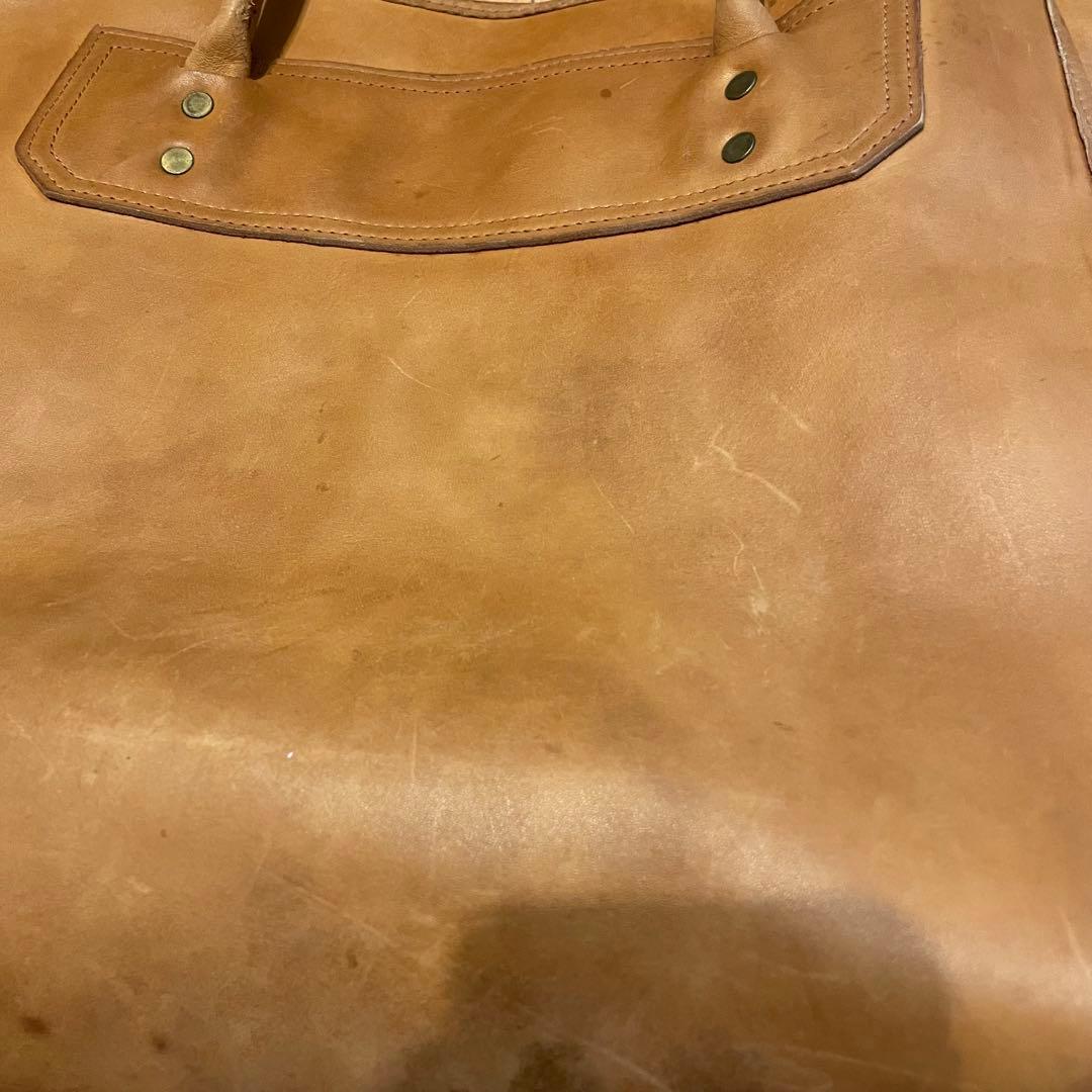 80s〜　GOKEYS ゴーキーズ レザー トートバッグ 大容量 ブラウン