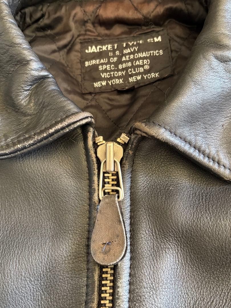 US NAVY.Spec 8816ブラックレザーライダージャケット