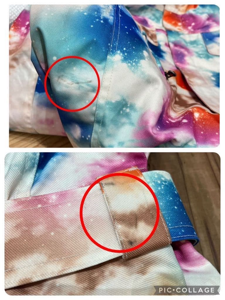 PONTAPES スノーボードウェア つなぎ スキーウェア 総柄 フード M