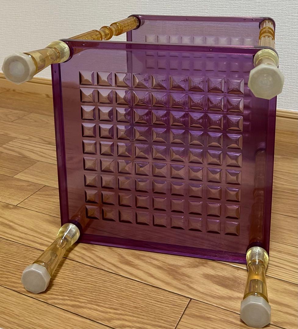 レトロポップ 昭和レトロ ラック キッチンラック パープル イエロー シルバー