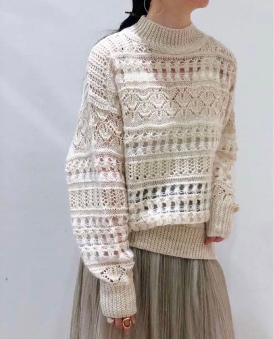 新品 イザベルマラン エトワール♡モヘア 透かし編み ニット 希少サイズ 40