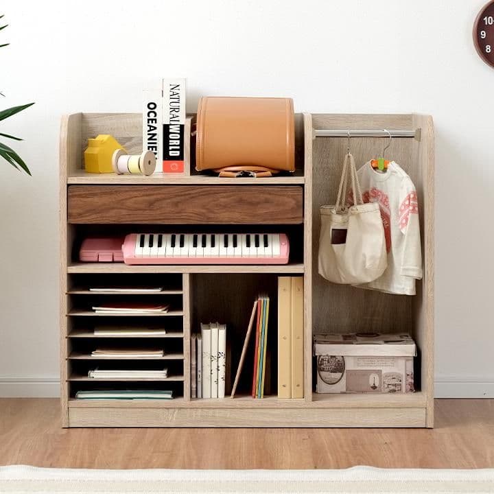 Cacao ランドセルラック おしゃれ 収納 棚 幅93cm ワイド 木製