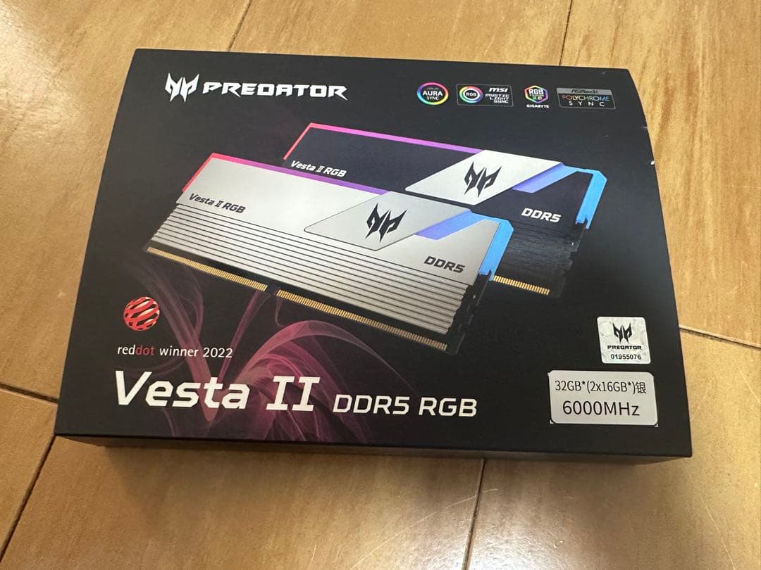 Predator Vesta II DDR5 32GB 6000MHz メモリ