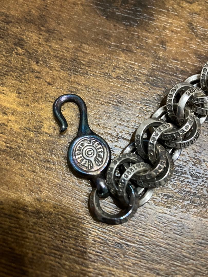 断*中様 クロムハーツ　ダブルリングシルバーブレスレット