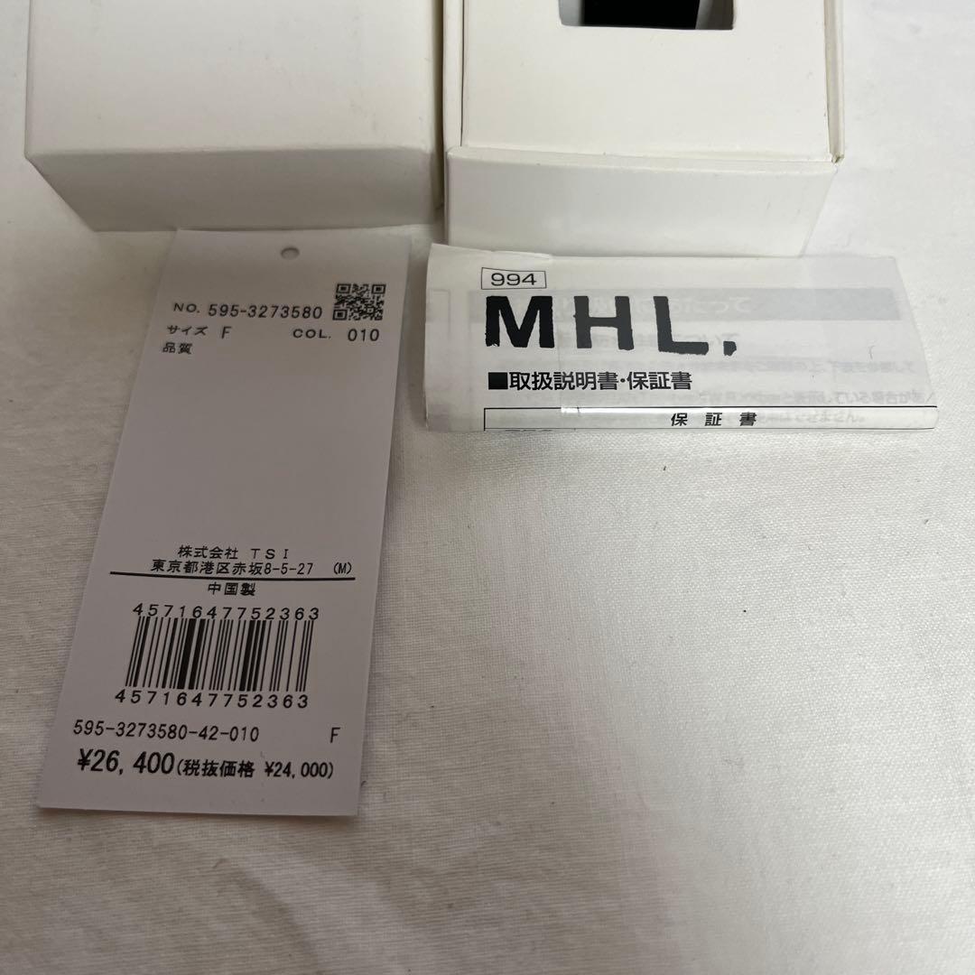 新品 MHL レザー ストラップ ウォッチ 腕時計　マーガレットハウエル 黒