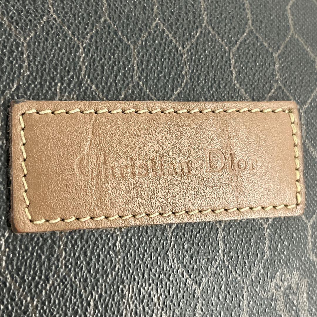 オールド　ディオール　ハニカム　ボストンバッグ　PVCレザー　旅行バッグ　革ロゴ