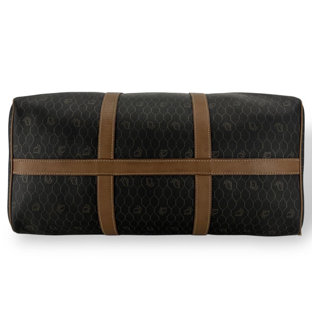 オールド　ディオール　ハニカム　ボストンバッグ　PVCレザー　旅行バッグ　革ロゴ