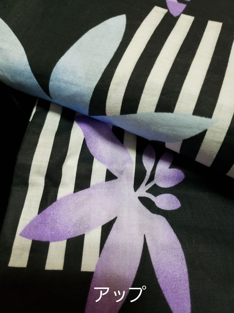 オール新品■粋モノトーン草木花模様大人浴衣，浴衣帯，帯留め付，大人浴衣４点セット