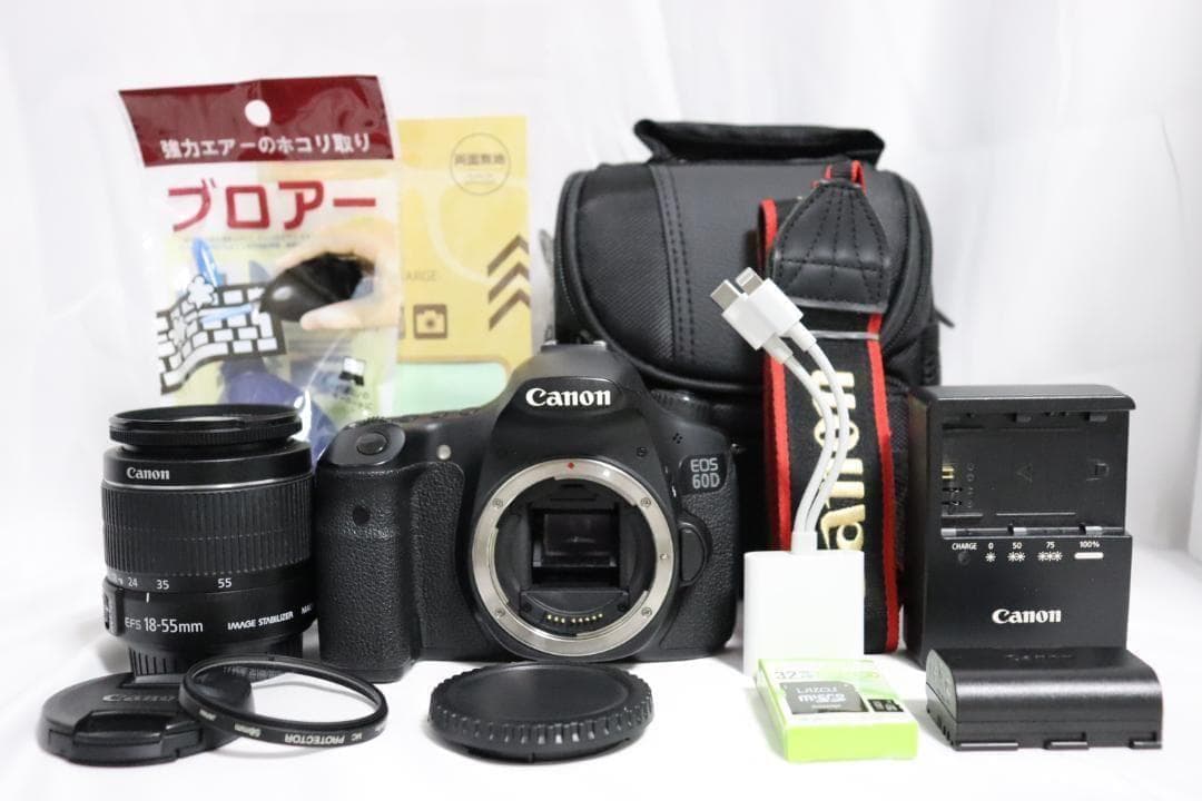 訳あり大特価‼️Canon EOS 60D レンズセット スマホ転送 一眼レフ