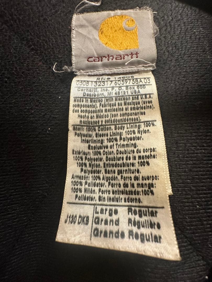 Carhartt J130 ダークブラウンジャケット L