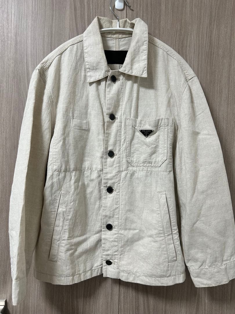 T*I様 プラダ シャンブレー ブルゾン ジャケットトライアングロゴ 23SS