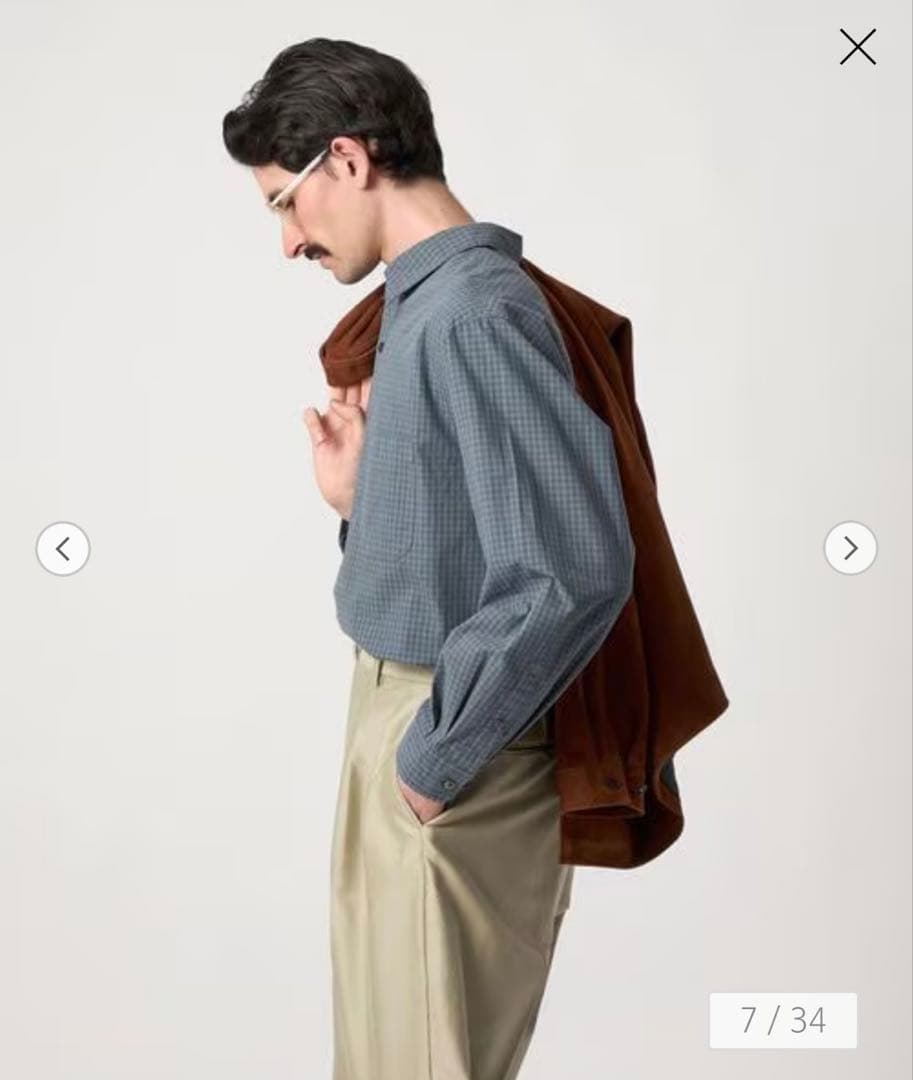 新品 Steven Alan ポプリン グラフチェック レギュラーカラー シャツ