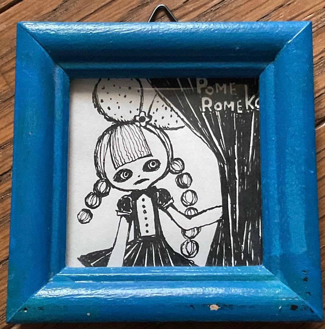 ポメロメコ　イヌカレー２白犬　直筆イラスト