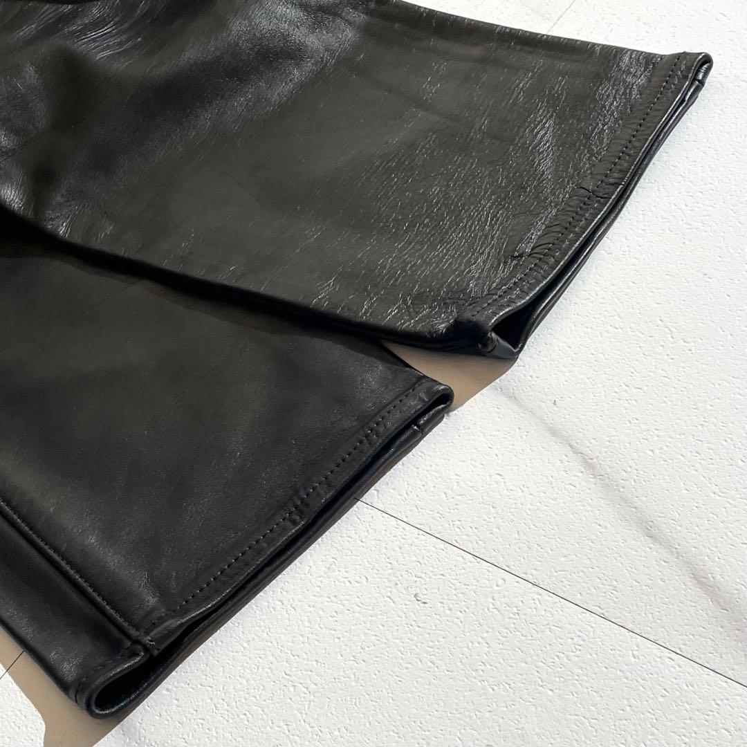 入手困難✨ エアロレザー レザーパンツ ホースハイド 馬革 バイク ブラック