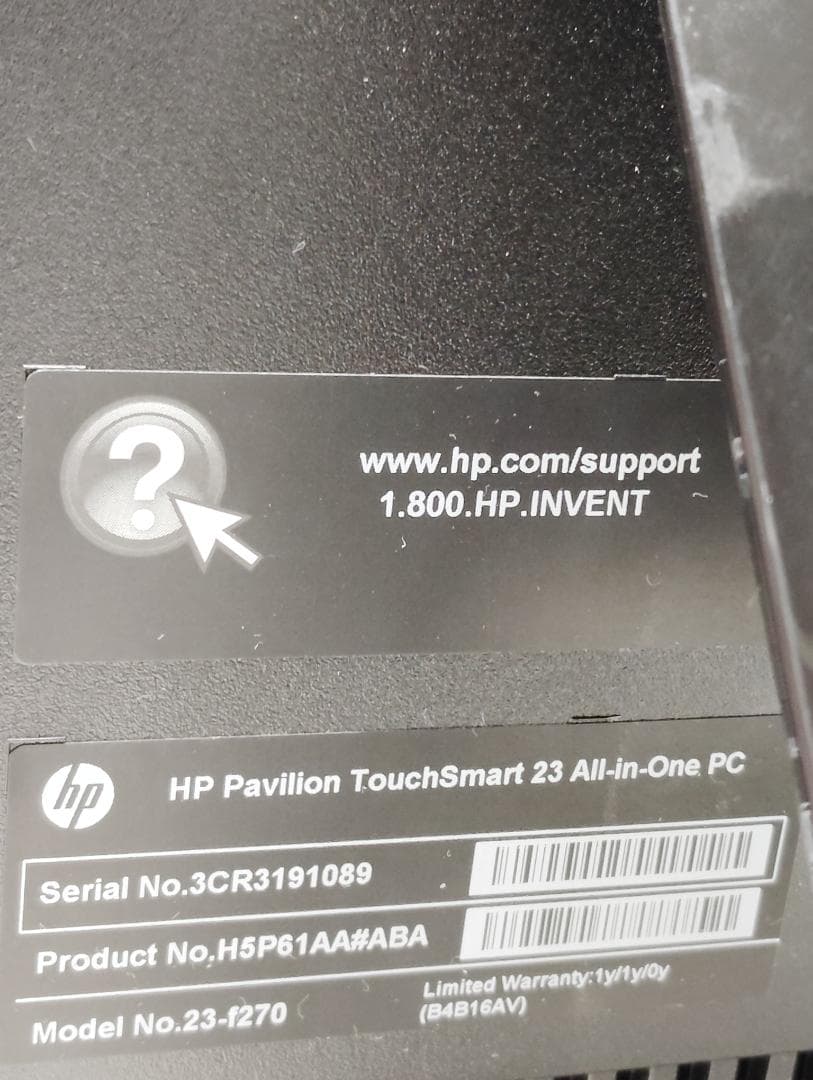 HP Pavilion23 一体型PC i3 8GB SSD128 office