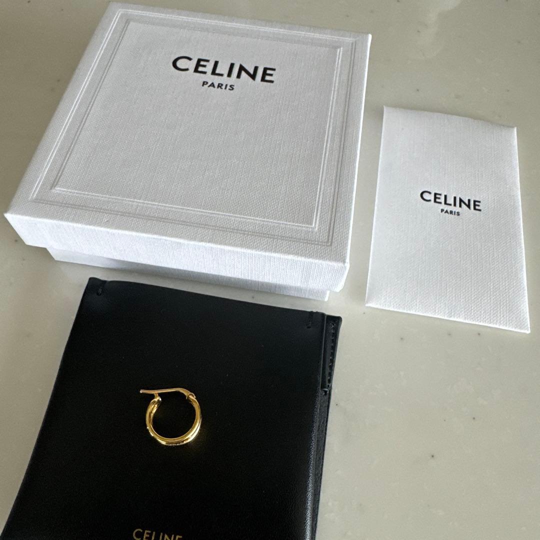 CELINE セリーヌ トリオンフ マルチフープ ピアス　片耳　レザーケース付