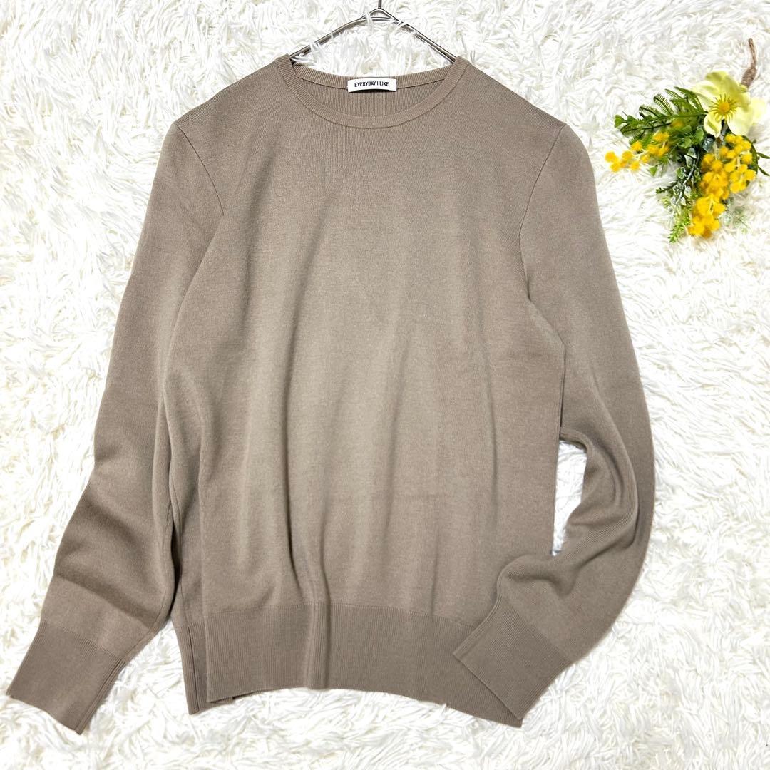 ドゥーズィエムクラス エブリデイアイライク　クルーネックニット　毛100%