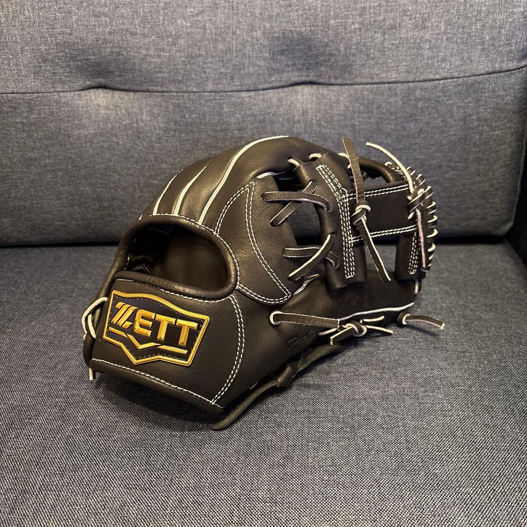 m*o様 【新品未使用】高校野球対応 ZETT 硬式用内野手用グラブ黒ブラック