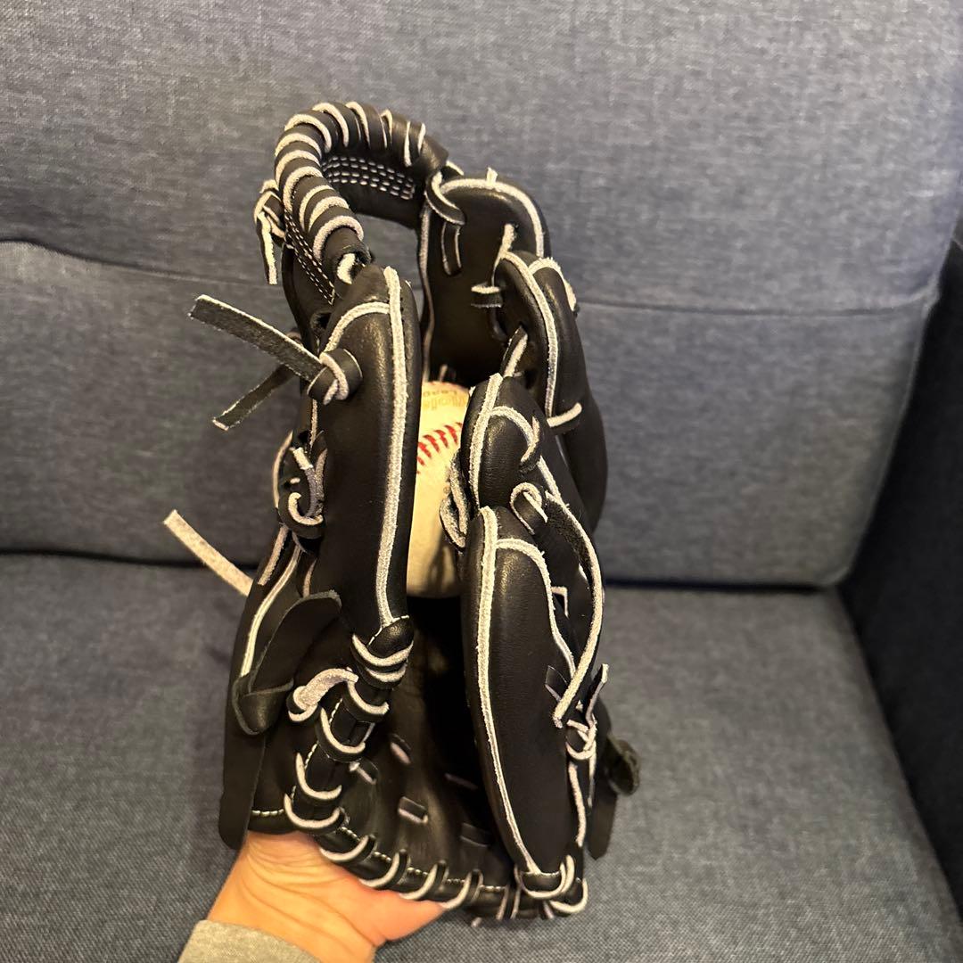 m*o様 【新品未使用】高校野球対応 ZETT 硬式用内野手用グラブ黒ブラック