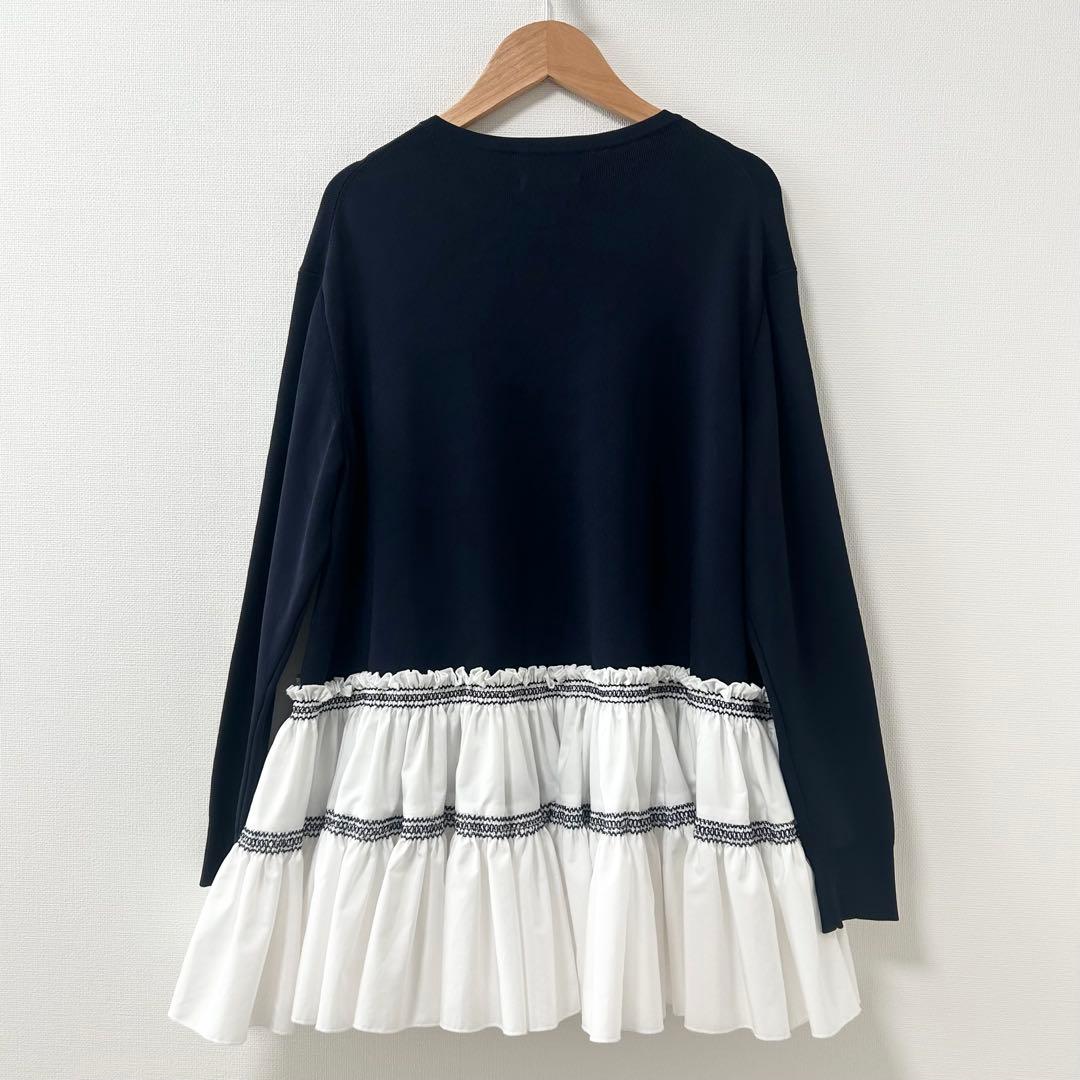 UNITED ARROWS エンブロ ティアード コンビニット　ネイビー