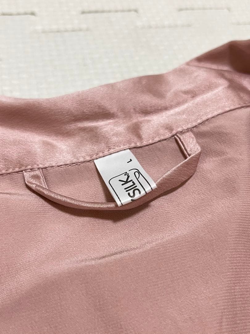 【てつこ】リリーシルクLily silk 高級シルク製 ボタンパジャマ　ピ