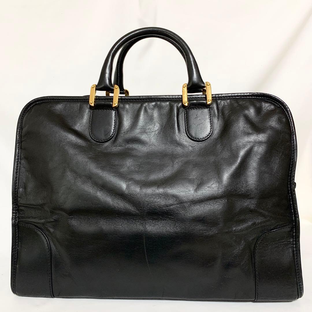 良品 LOEWE ロエベ ハンドバッグ ボストンバッグ アマソナ40 アナグラム