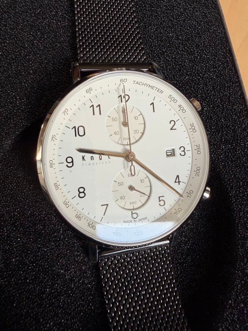 美品　KNOT CC-39 asvwh クロノグラフ 時計 ホワイト
