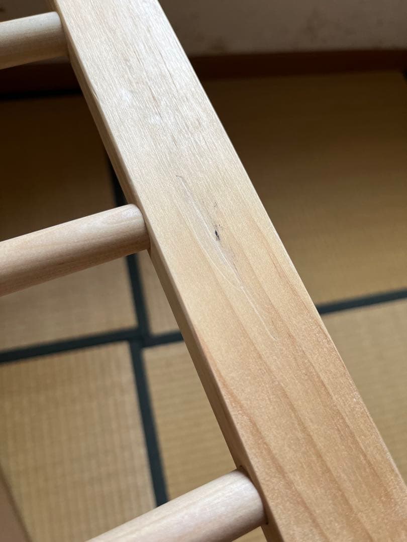 木製スラット式ベビーベッド キャスター付き