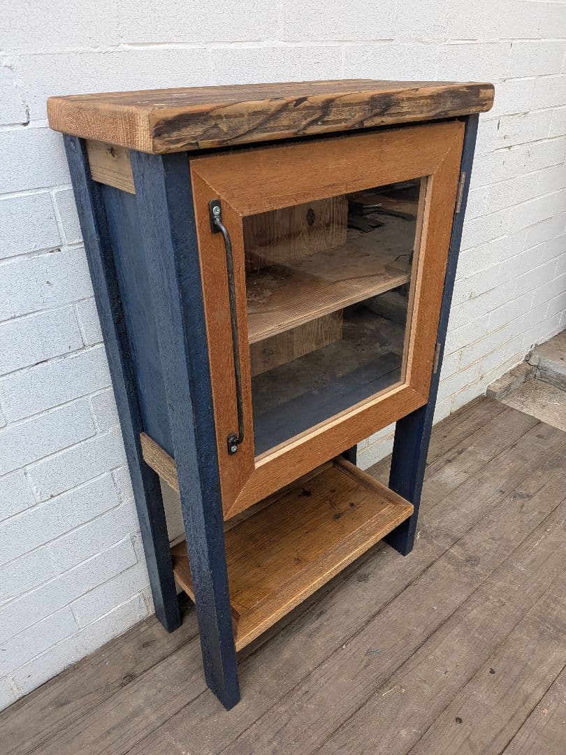 古材かざり棚　　紺色