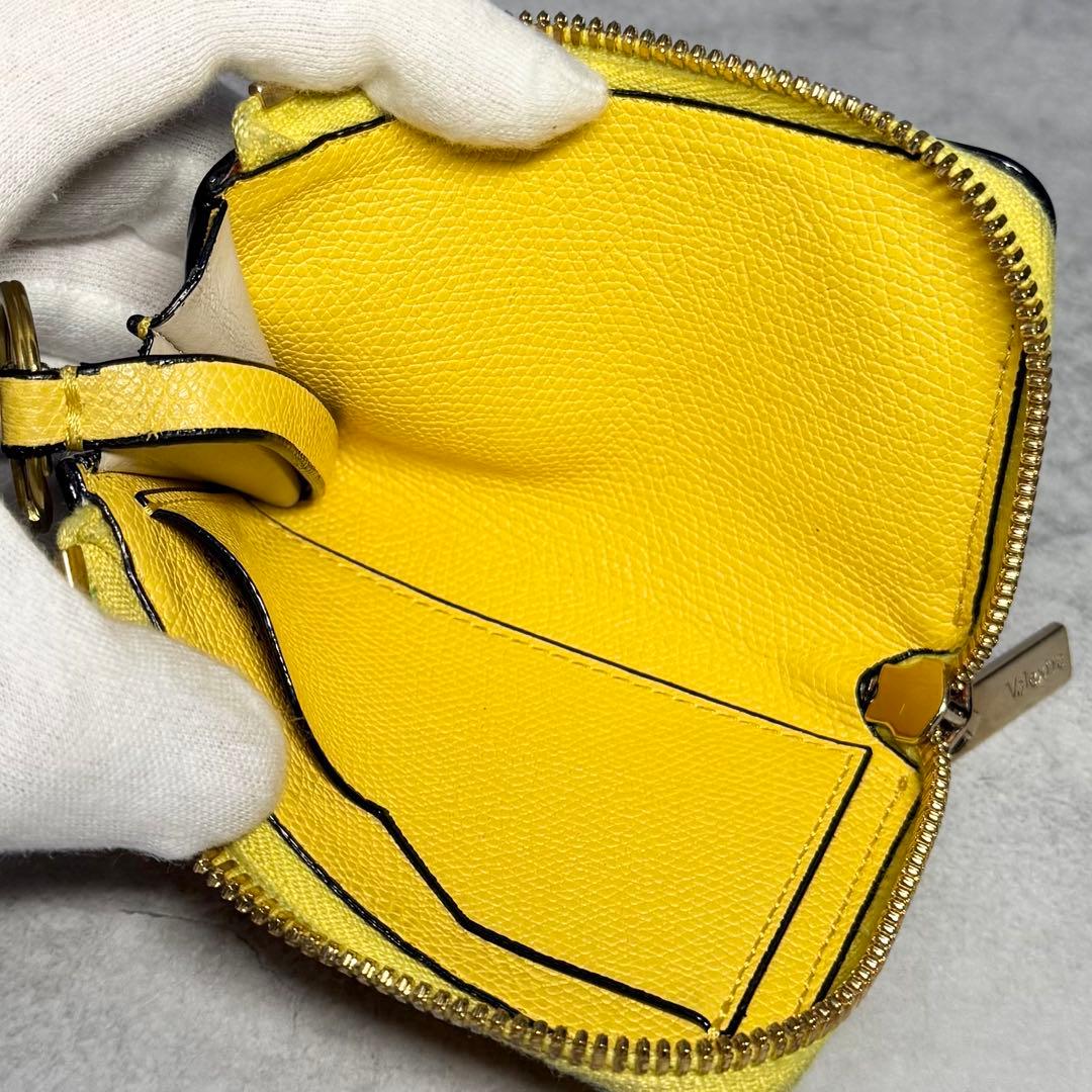 定価7.1万 ヴァレクストラ イエロー ジップキーホルダー 小銭入れ