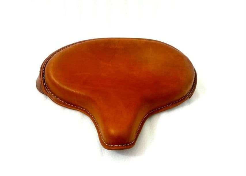 バイクソロシート　ポリススタイルシート　ハーレー　ブラウン　汎用シート