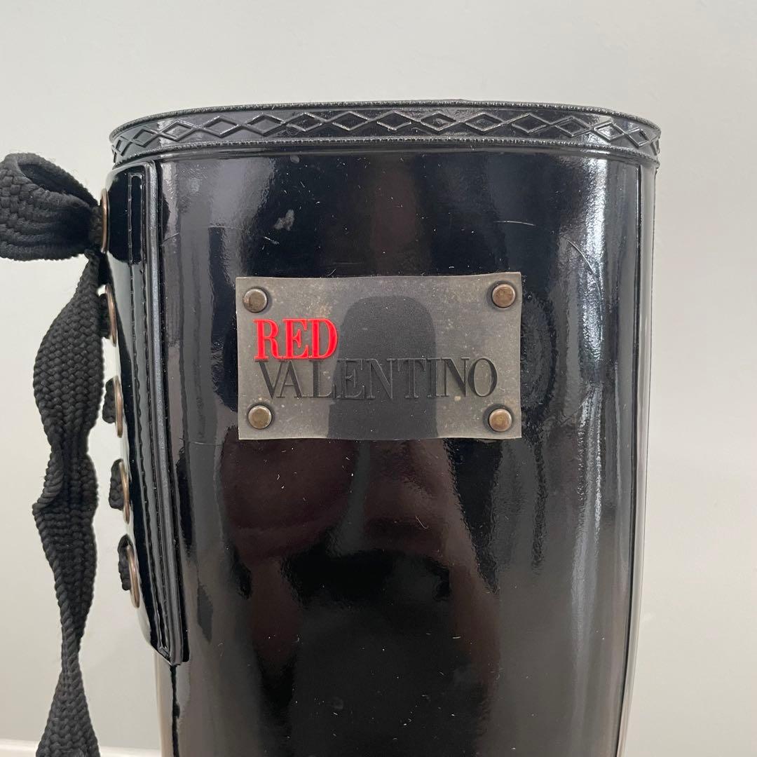 【極美品】レッドヴァレンティノ レインブーツ ブラック 37 箱付き