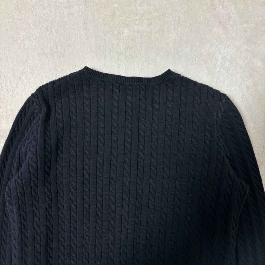 【人気】ポロ ラルフローレン ケーブルニット カーディガン ブラック