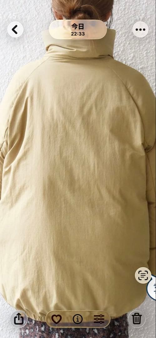 ships any ナイロンスタンドカラーダウンコクーンコート