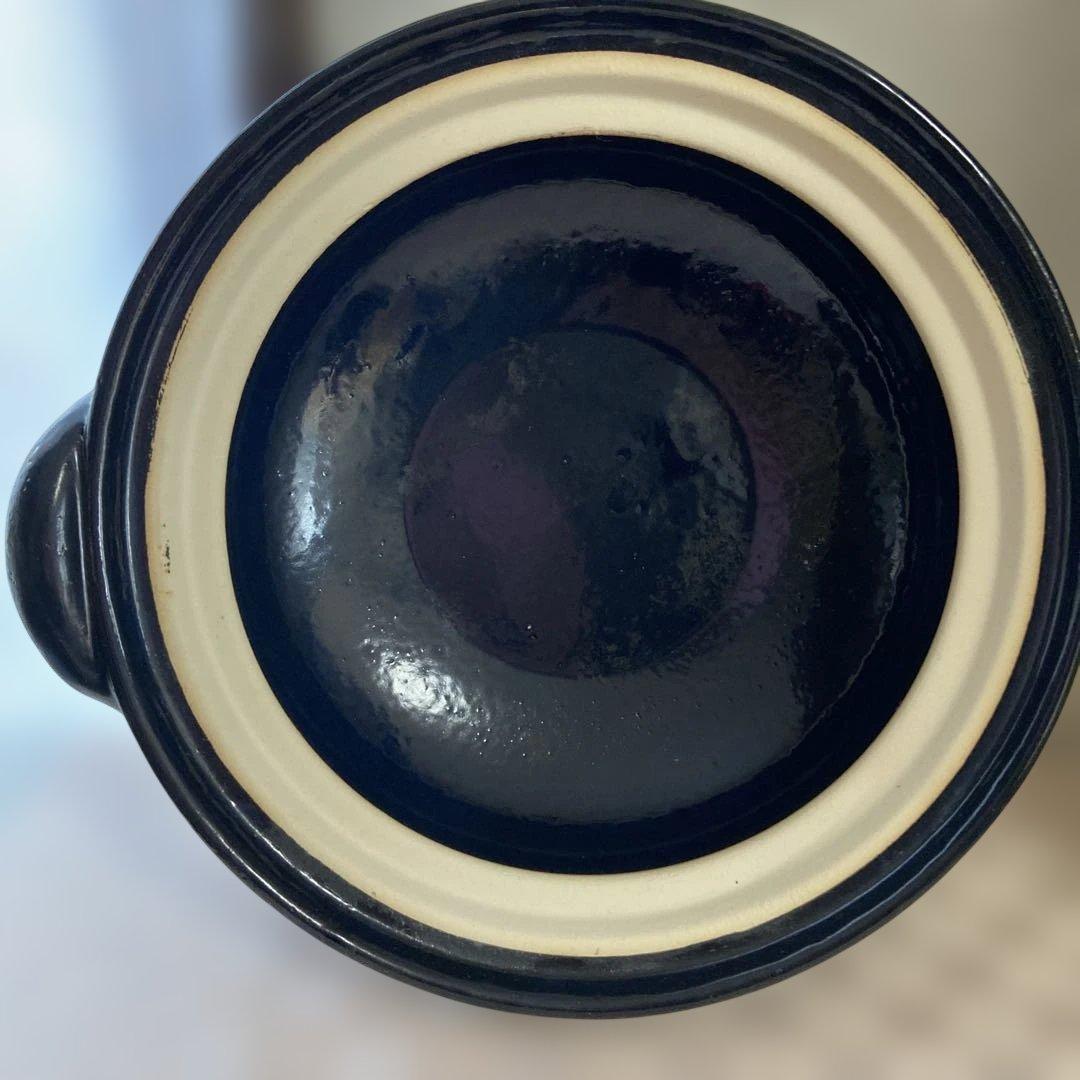 長谷園ヘルシー蒸し鍋　土鍋黒　さくらんぼ