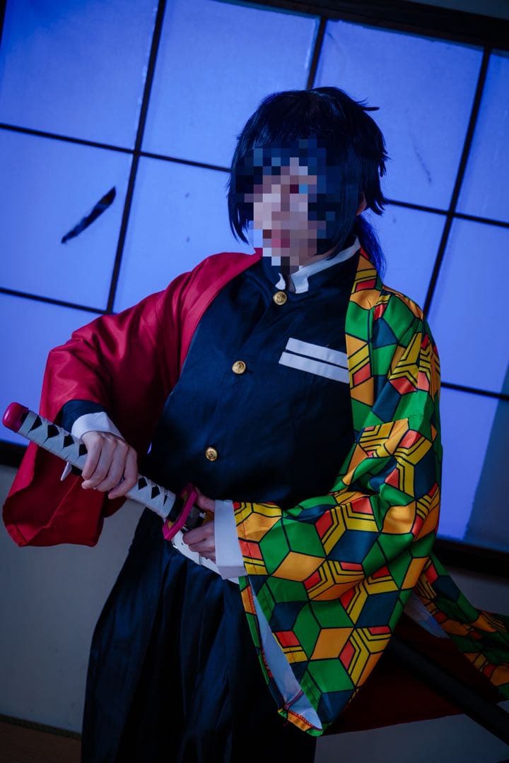 鬼滅の刃 冨岡義勇 コスプレ ウィッグ 衣装