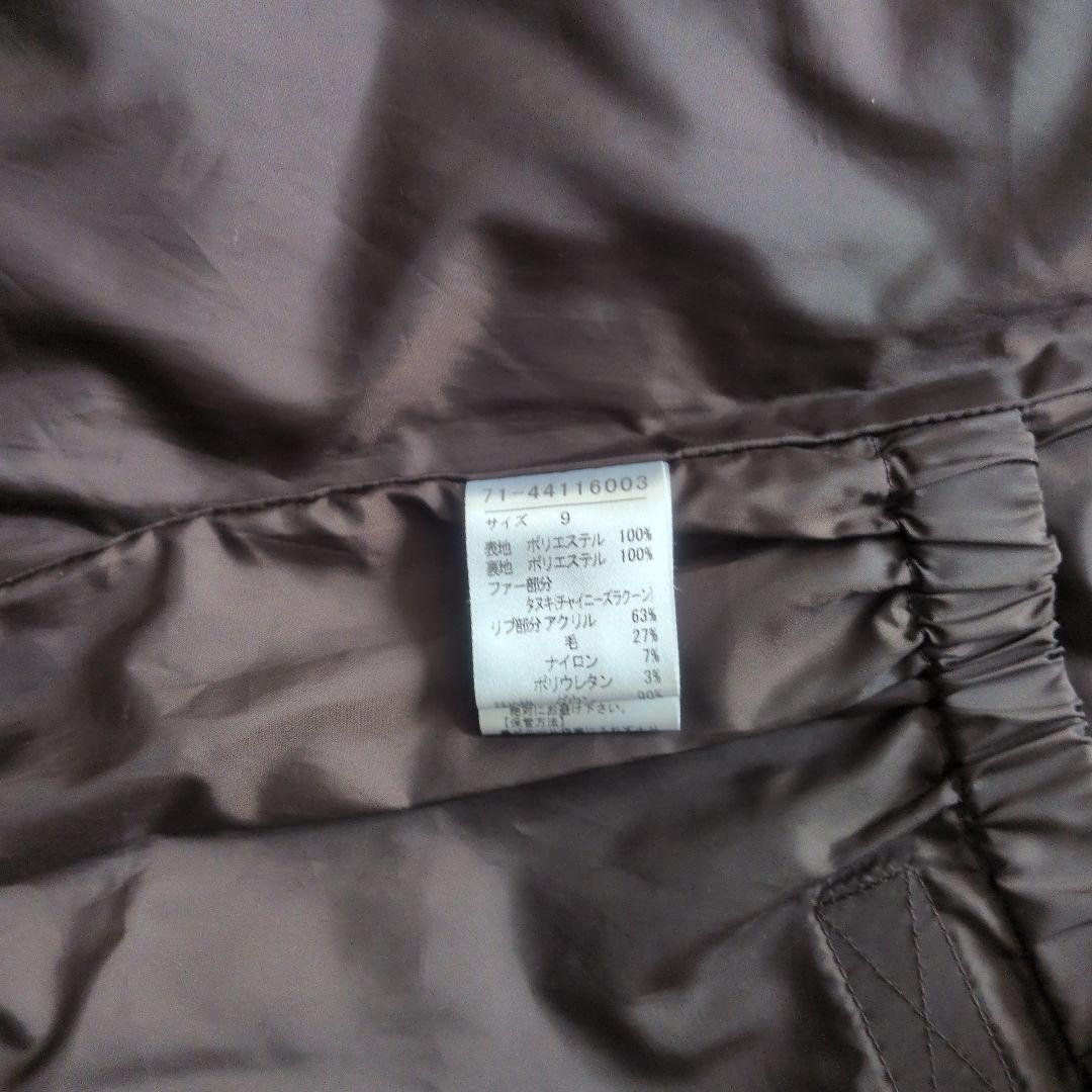 INED ブラウン系 フード付き モッズコート