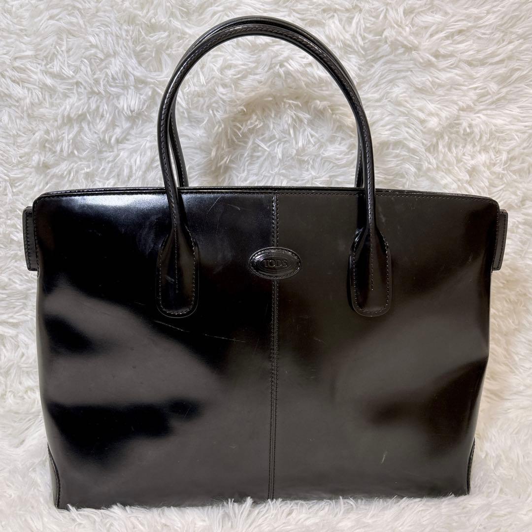 トッズ TOD’S レザー トートバッグ ブラックA4可 ユニセックス ビジネス