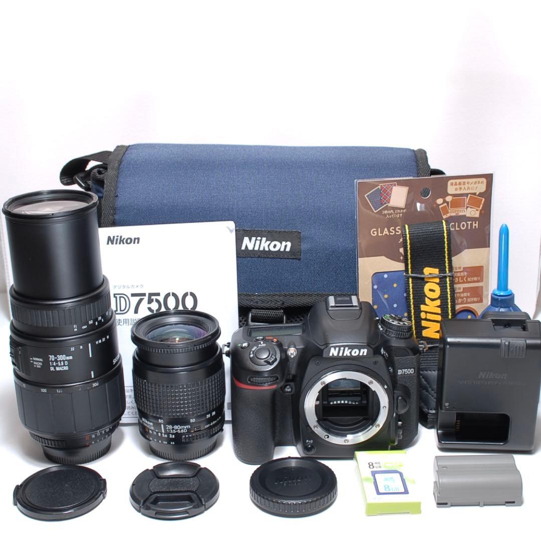 美品✨高速連写✨Nikon D7500✨Wi-Fi機能✨4K 動画✨ダブルレンズ