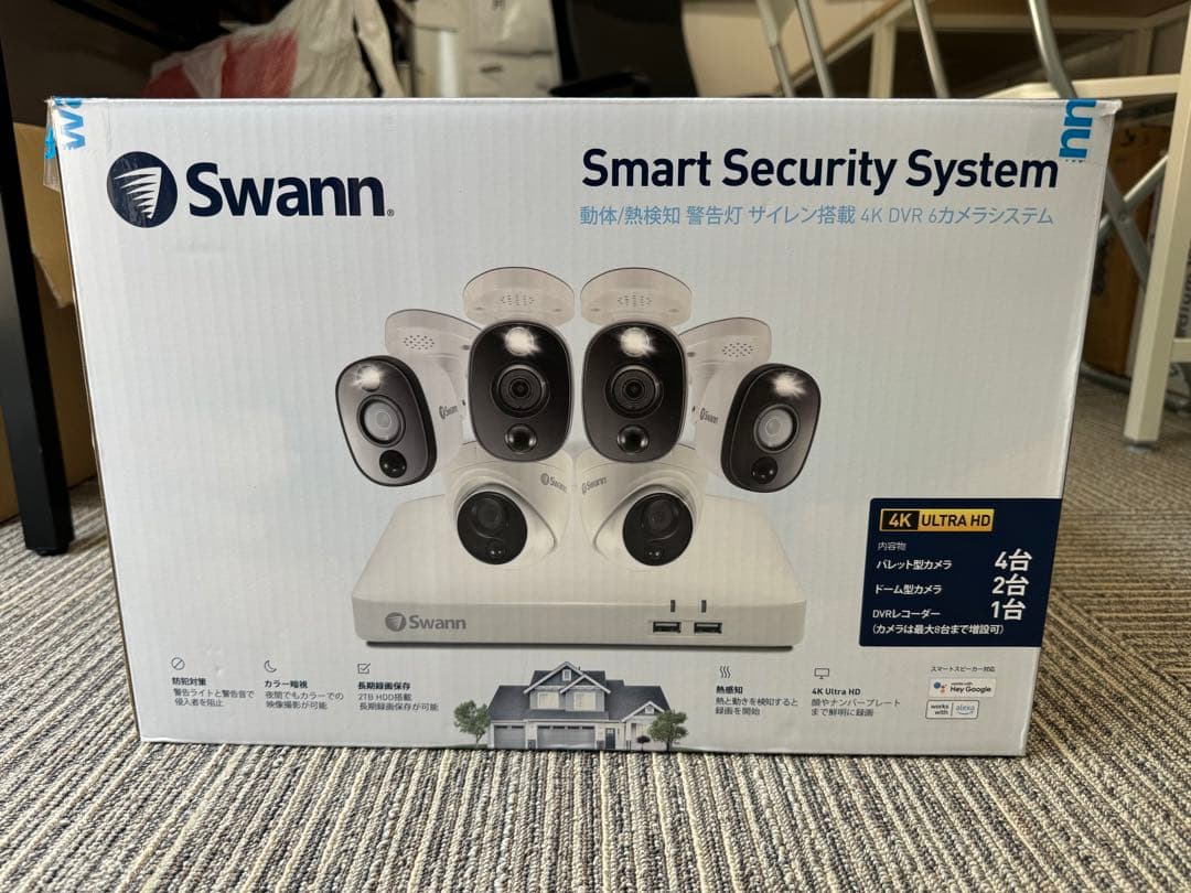 【格安】Swann Smart Security System 4K 防犯カメラ